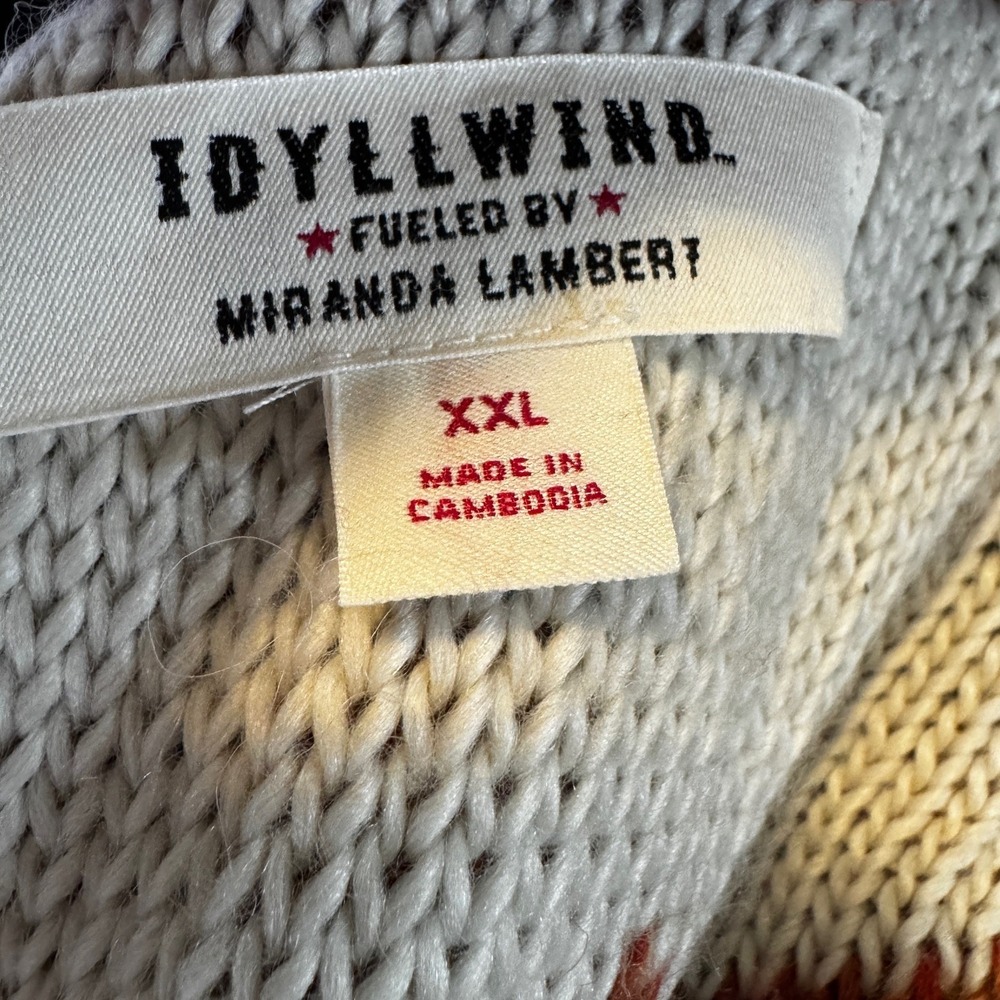 NEW Idyllwind Women's Myhr Southwestern Cardigan Sweater XXL Wool Cowgirl Duster - Picture 9 of 11
